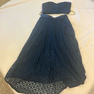 Tibi matching skirt and tube top- great summer wedding look!